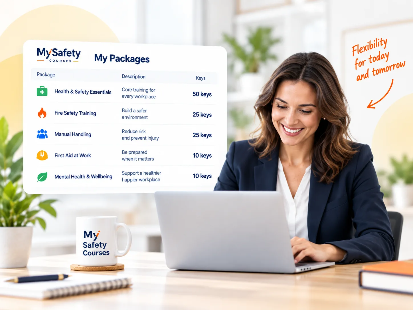 Business manager using Safety Courses training packages